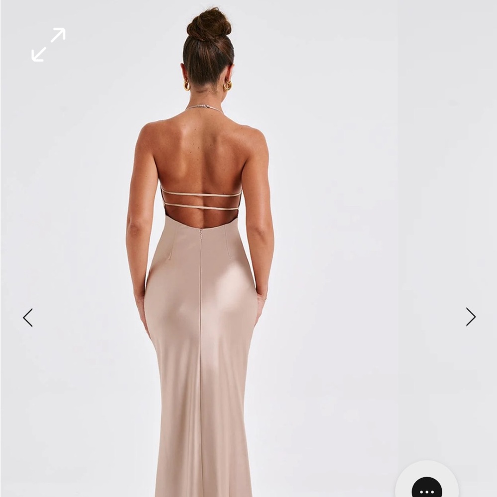 Chic Satin Maxi Dress - Picture 2 of 2